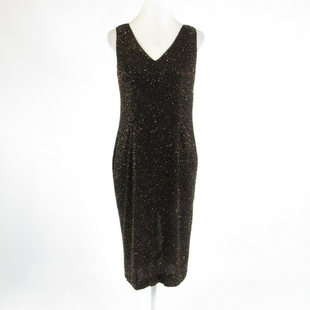 Bieff Basix black silk sheath dress 10